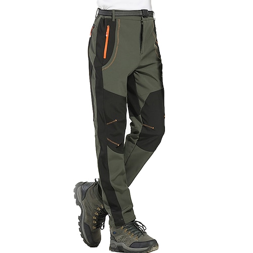 Herren Fleece gefütterte Hose wasserdichte Wanderhose Hose Softshellhose Winter Outdoor thermisch warm winddicht Fleecefutter Hose / Hosenhose Armeegrün grau schwarz Jagd Angeln Klettern