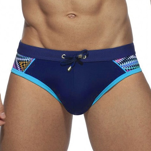 Herren Bademode Badehose Schwimmshorts Shorts Kurze Hosen Badehosen Bedruckt Bedruckt Komfort Atmungsaktiv Outdoor Täglich Ausgehen Sport Hawaiianisch Schwarz Blau Image