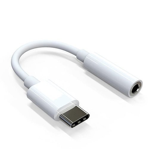 USB-C-auf-3,5-mm-Klinkenstecker, Headset-Kopfhörer-Adapter, Kopfhörer-Mikrofon, verkabeltes Aux-Kabel, männlicher Typ-C-auf-3,5-mm-Audiokonverter Image