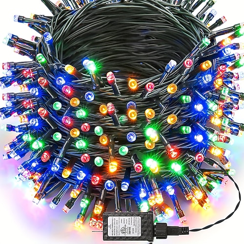 LED Feenlichter Steckdosenbetrieb wasserdichte Lichterkette für Outdoor Indoor mit 8 Modi Baumlichter Steckdosenbetrieb für Feiertagsfeier Hochzeitsdekoration Image