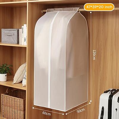 Kleidersäcke Staubschutzhülle PEVA-Kleiderhülle transparente Kleideraufbewahrungstasche zum Aufhängen von Kleidung Premium-verdickter Kleiderorganizer feuchtigkeitsbeständige staubdichte Kleiderhülle Image