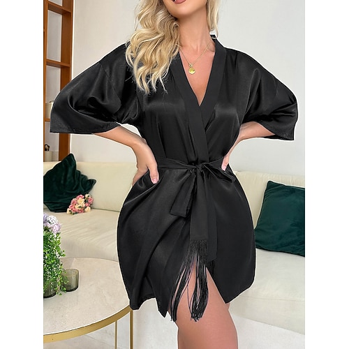 Karneval Einfarbig Bademantel Schlafanzug Nachtwäsche Pyjamas-Einteiler Kigurumi-Pyjamas Für Erwachsene Damen Alltagskleidung Normal Karikatur Image