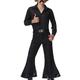 70er Jahre Hippie-Disco-Kostüm Retro Vintage 1970er Jahre Schlaghose Overall Hemd Outfit Herren Damen Paarkostüm für Maskerade Vintage Cosplay Party Schlager Outfit