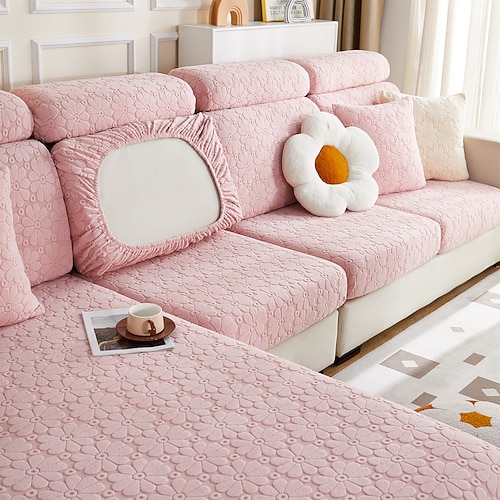 Magischer Sofabezug, Stretch-Jacquard-Sofasitz, Couchkissen-Schonbezüge, rutschfester Möbelschutz für 1/2/3/4-Sitzbezug, L-förmige Sofabezüge, Chaiselongue-Sofa-Schonbezug Image
