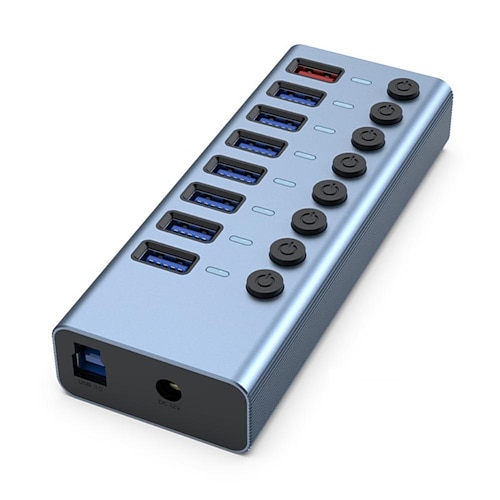 usb 3.0 hub usb splitter multi usb 3 0 hub mehrere ports mit schaltnetzteil adapter multiple usb 3.0 extender hub für pc Image