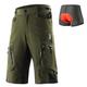 Arsuxeo Herren MTB Hosen Radlerhose Fahrradhose Fahrradshorts Fahhrad Kurze Hose Hosen / Regenhose entspannte Passform MTB Mountain Rennrad Sport 3D-Pad Atmungsaktiv Schnelltrocknend