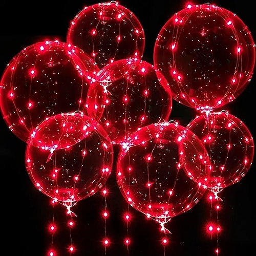 10 stücke led ballon leuchtende party 16 bunte luftballons hochzeit liefert wohnheim party dekoration transparente blase dekoration geburtstag hochzeit led luftballons lichterketten Image