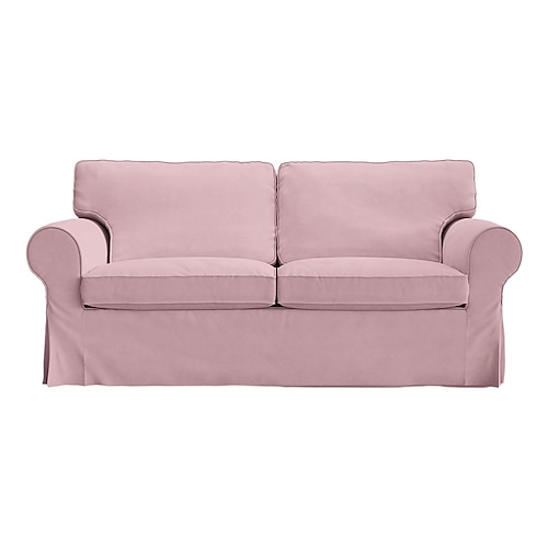 2-Sitzer Sofa Bezug oder Ektorp 2-Sitzer Schlafsofa Bezug mit Kissenbezügen und Rückenlehnenbezügen Ektorp Couchüberzug waschbarer Möbel-Schutz Image