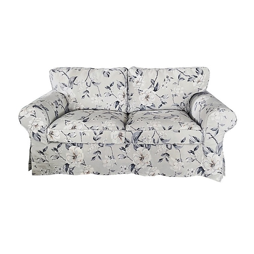 2-Sitzer Sofa Bezug oder Ektorp 2-Sitzer Schlafsofa Bezug mit Kissenbezügen und Rückenlehnenbezügen Ektorp Couchüberzug waschbarer Möbel-Schutz Image