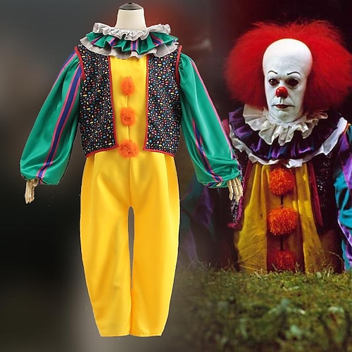 Karnevalskostüm 2026 Burlesque Clown Pennywise Karneval Cosplay Kostüm Partykostüm Es Outfits Gruseliges Kostüm Erwachsene Herren Damen Halloween Karneval Maskerade Party Leistung Einfaches Image