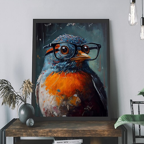 1pc Punk Rock Katze Porträt Ölgemälde Wandkunst Originalvorlage Druck Felino Anmail Impressionist Wohnkultur Tierhaus Haustier Dekor Image