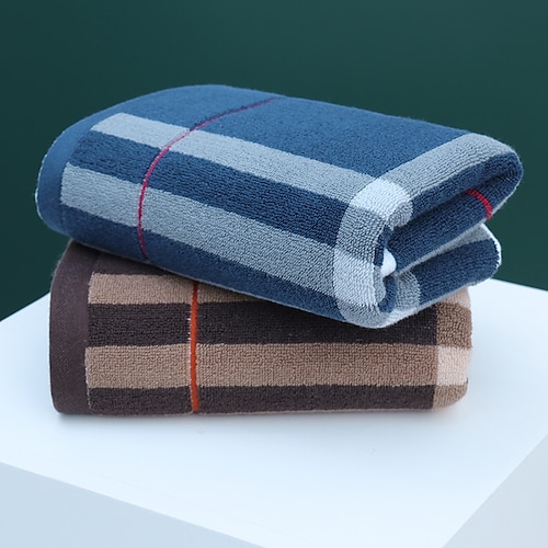 Verdickte Herren-Paar-Baumwollhandtücher, sehr saugfähige Handtücher für Badezimmer, Fitnessstudios, Hotels und Spas, einfarbiges Badetuch Image