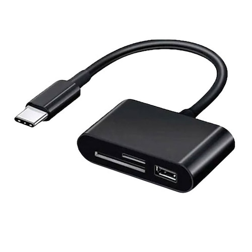 usb c sd kartenleser adapter typ c micro sd tf kartenleser multifunktions 3-in-1 otg adapter für laptops macbooks mobile kameras Image