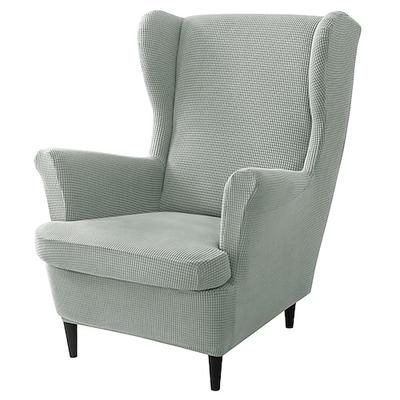 Stretch-Bezug für Ohrensessel, burgunderfarben, Ohrensessel-Schonbezüge mit Sitzkissenbezug, Spandex-Jacquard-Bezüge für Ohrensessel von Ikea Strandmon Image