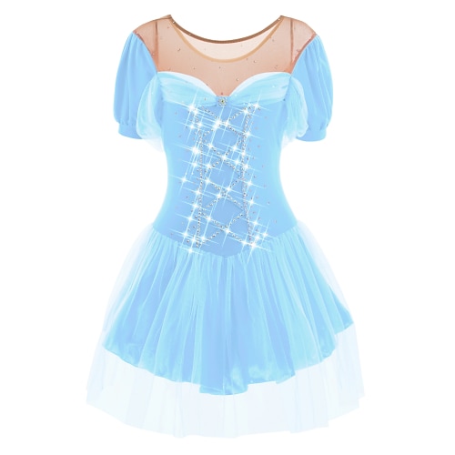 Eiskunstlaufkleid Damen Mädchen Eislaufen Kleider Austattungen Milchweiß Dunkelrot Gelb Gelb Spandex Hochelastisch Wettbewerb Eiskunstlaufkleidung Eislaufen Eiskundstlauf Image