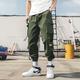 Herren Cargohose Cargohosen Cargohose Jogginghose Jogger Hose Hosen Abgeschnittene Hose Elastische Taille Multi Pocket Feste Farbe Knöchellänge Wochenende Strassenmode Stilvoll Hip-Hop Schwarz Kaki