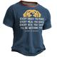 Life is Good College Dog Herren Street Style 3D-Druck T-Shirt T-Shirt Sport Outdoor Urlaub Ausgehen T-Shirt Marineblau Armeegrün Dunkelblau Kurzarm-T-Shirt mit Rundhalsausschnitt Frühlings- und Sommerkleidung