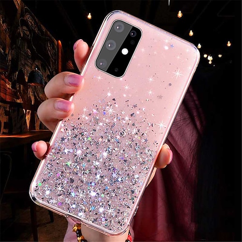 Handy Hülle Handyhüllen Für Samsung Galaxy S25 S24 S23 S22 S21 FE S21 Ultra Plus S20 A14 A54 A73 Rückseite Glitzer Glanz Glitzernd TPU Image