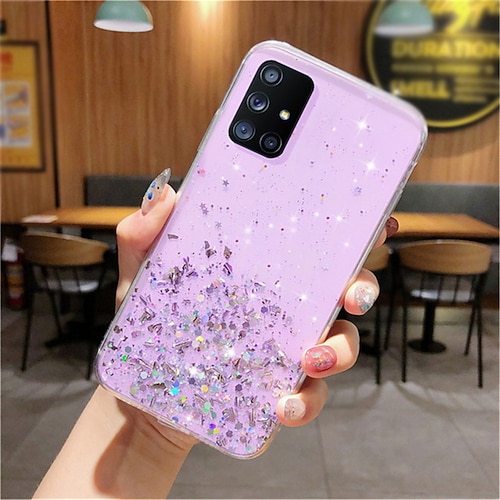 Handy Hülle Handyhüllen Für Samsung Galaxy S25 S24 S23 S22 S21 FE S21 Ultra Plus S20 A14 A54 A73 Rückseite Glitzer Glanz Glitzernd TPU Image
