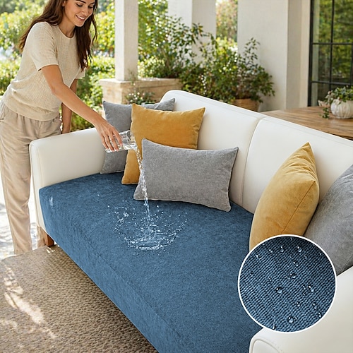 Couchbezüge wasserdichter Schnittsofabezug Bauernhaussofa Sitztuchmatte für Hunde Haustier, Pad-Schonbezüge für Zweisitzer, L-förmig, Sesselschutz, kratzfest (nicht im Set erhältlich) Image