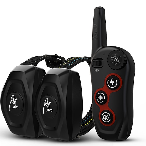 Hundetraining Anti-Bell-Halsband Schockhalsband für Hunde mit Fernbedienung einstellbar Hundehaustiere wasserdicht Anti-Bell elektronisch / elektrisch Verhaltenshilfen aus Kunststoff 2 in 1 für Haustiere