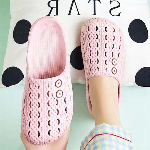 bequeme Schlupfschuhe mit verstellbarem Knopfdesign – leicht, atmungsaktiv und stylisch, ideal für zu Hause, drinnen und in der Freizeit Image