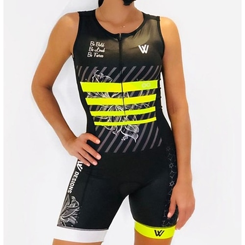 Damen Radtrikot mit Radhose fahrradbekleidung set Triathlonanzug Kurzarm MTB Mountain Rennrad Schwarz Blau Fahhrad Sportkleidung Atmungsaktiv Rasche Trocknung Schweißableitend Polyester Sport Image