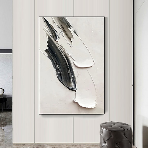 Ölgemälde, handgefertigt, handgemalt, Wandkunst, dickes Öl, abstrakte Leinwand, Heimdekoration, gespannter Rahmen, fertig zum Aufhängen Image