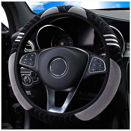 Plüsch-Anti-Rutsch-Auto-Lenkradbezug – universeller 15-Zoll-Schutz für komfortables Fahren – kleines Monster-Design-Accessoire Image