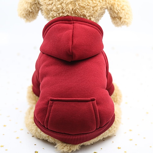 Winter-Hunde-Kapuzenpullover mit Taschen, warme Hundekleidung für kleine Hunde, Chihuahua-Mantel, Kleidung für Welpen und Katzen Image