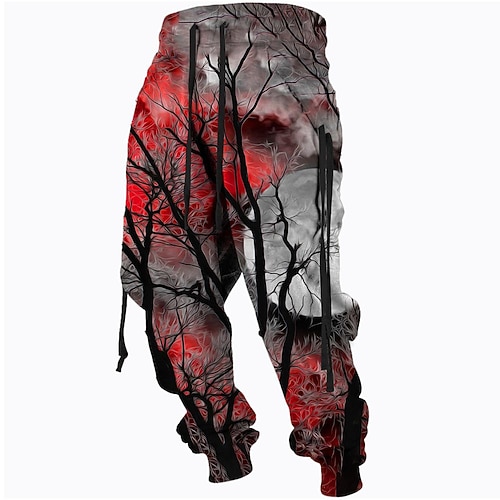 Herren Jogginghose Trainingshose Jogginghose Jogger Hose Hosen Kordelzug Seitentaschen Elastische Taille Grafik-Drucke Komfort Atmungsaktiv Sports Outdoor Casual Täglich Baumwollmischung Frottee Image