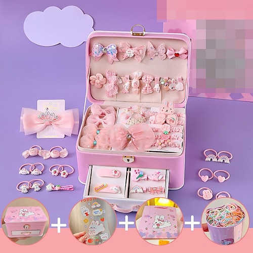 Koreanische Version High-End-Haarschmuck für Kinder, Geschenkbox-Set für Mädchen, Prinzessin-Haarkarte, Mädchen-Kopfbedeckung, Babyschmuck, Geburtstagsgeschenk Image