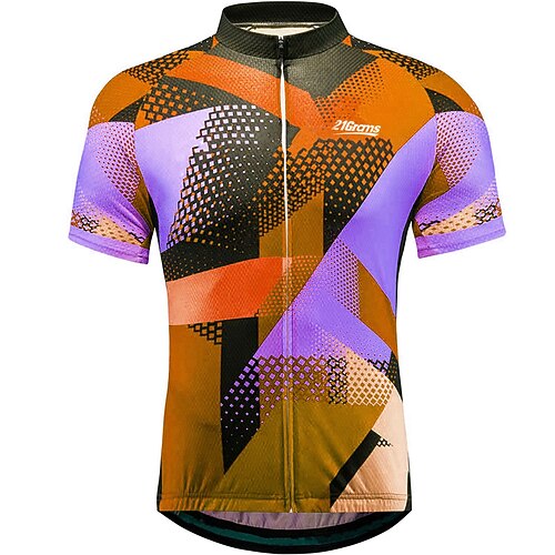 21grams Herren-Radtrikot Radsport Kurzarm Sommer-Radbekleidung mit Taschen MTB UV-Schutz Atmungsaktiv und schnell trocknend Grün/Blau Image
