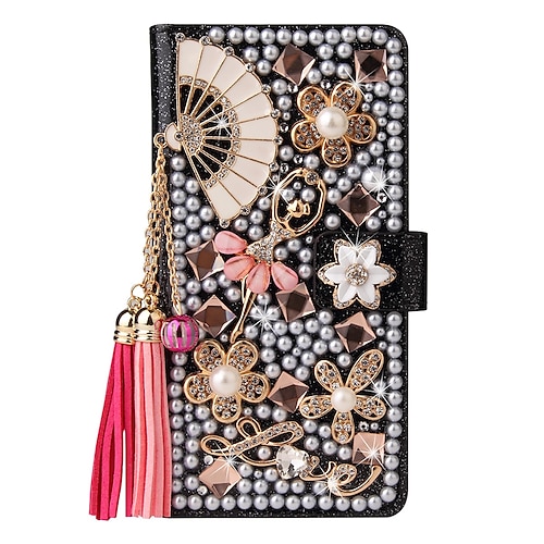 Handy Hülle Handyhüllen Für iPhone 17 Pro Max 17 Air 16 15 14 Pro Max Plus 13 12 11 Pro Max Mini Brieftaschenhülle Flip-Cover Vollschutz Bling Glitzer glänzend Stoßfest PU-Leder Image