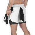 Herren kurze Sporthose Laufshorts kurze hosen Trainingsshorts Kordelzug 2 in 1 Grundschicht Sportlich Atmungsaktiv Weich Schnelltrocknend Yoga Fitness Fitnesstraining Slim Fit Sportbekleidung