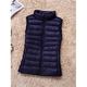 Damen Puffer Weste Weste Steppweste Windundurchlässig warm halten Outdoor Weihnachten Strasse Freizeitskleidung Zip Reisverschluss Ständer Modisch Outdoor Brautkleider schlicht Minimalismus Glatt