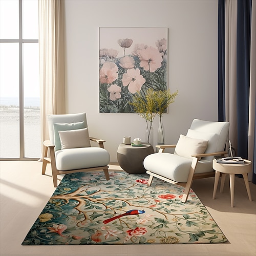 Inspiriert von William Morris, Teppich, Küchenmatte, rutschfeste, ölbeständige Bodenmatte, Wohnzimmerteppich, Innen- und Außenmatte, Schlafzimmerdekoration, Badezimmermatte, Eingangsteppich, Image