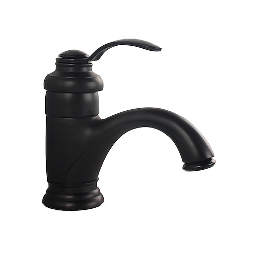 Waschbecken Wasserhahn - klassischer antiker Messing-Centerset Einhand-Einloch-Badarmaturen Image