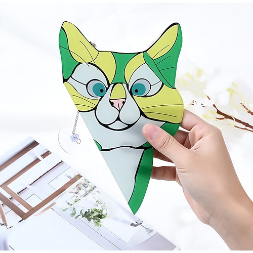 Katzen-Fensterbehang, handgefertigter Katzen-Sonnenfänger aus Buntglas, süßer Katzen-Fensterhänger aus Buntglas, spähender Sonnenfänger, Acryl-Katzen-Buntglas-Katzenfenster-Aufhänger für Katzenliebhaber Image