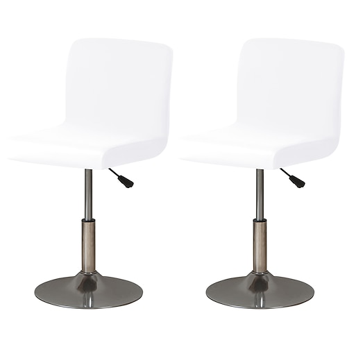 2 Stück Stretch-Barhocker-Bezüge in Burgunderrot, Stuhlhusse für Pub-Thekenhocker, quadratisch, drehbar, Barhockerschale, Stuhlbezug für Esszimmer, Café, Sitzbezüge, rutschfest Image