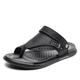 Herren Sandalen Hausschuhe Flip-Flops Flache Sandalen Ledersandalen Flip Flops Hausschuhe im Freien Wanderschuhe Brautkleider schlicht Strand Design Täglich PU Atmungsaktiv Stiefeletten