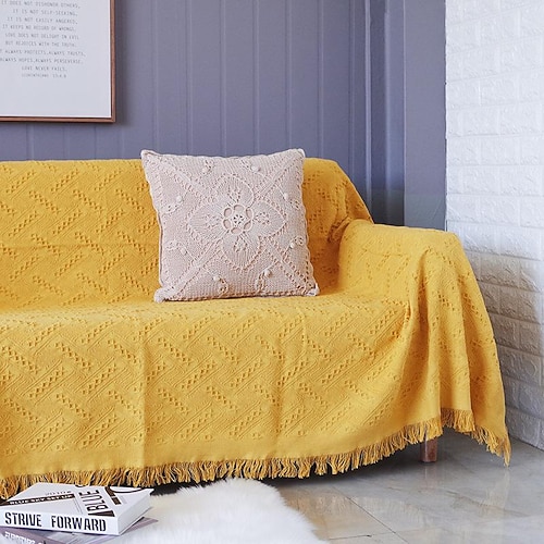 Sofabezug Boho Sofadecke Überwurf Handtuch für Eckcouch Sessel Loveseat 4- oder 4- oder 3-Sitzer L-Form Kratzfest Katze waschbar Image