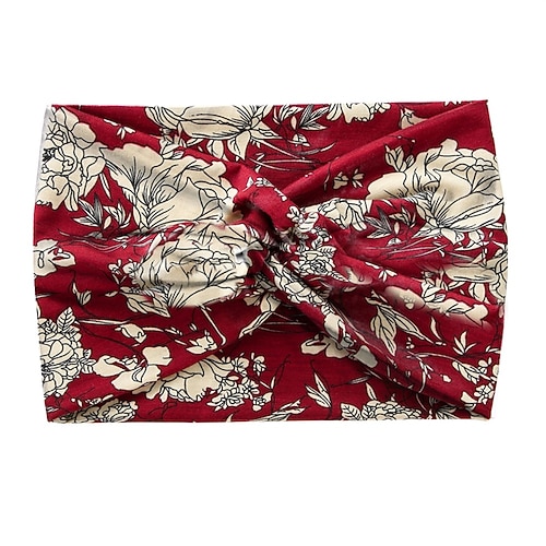 Modisches Damen-Kopftuch mit breiter Krempe, einfarbig, elastisches Gewebe, Kreuz-Haarband, Haar-Accessoires, Yoga, Laufen, Sport, Haarband Image