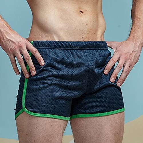 Herren Sportliche Shorts Kurze Sporthose Kurze Sporthose Sport Shorts Mesh-Shorts Gitter Elastische Taille Farbblock Atmungsaktiv Schnelltrocknend Kurz Sport Fitness Laufen Sport Athleisure Pink Image