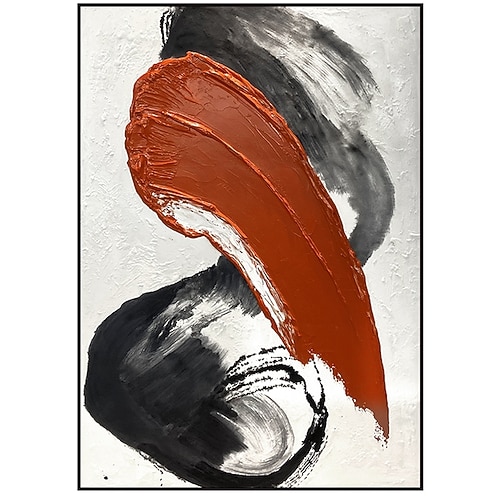 Handgefertigtes handgemaltes Ölgemälde Wand modernes abstraktes weißes rotes Leinwandbild Heimdekoration Dekor gerollte Leinwand kein Rahmen ungedehnt Image