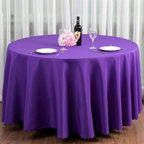 Runde Tischdecken aus Stoff für Hochzeiten, Partys, Empfänge, Bankette, Veranstaltungen, Küche, Esszimmer Image