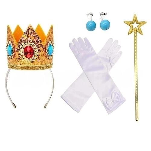 Prinzessin Peach Prinzessin Cosplay Schmuck Zubehör Cosplay Film Cosplay for Mädchen Kinder Karneval Kindertag Maskerade