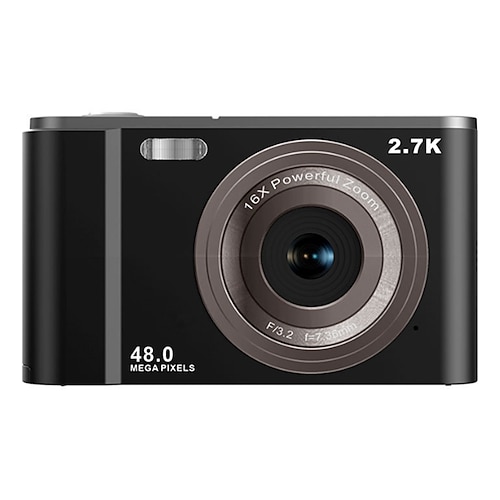 Digitale Kamera 1080P 48 Megapixel Vlogging Kamera mit 16x Zoom Mini Kameras Videoaufnahmegerät Camcorder für Anfänger Geburtstag Valentinstag Geschenk