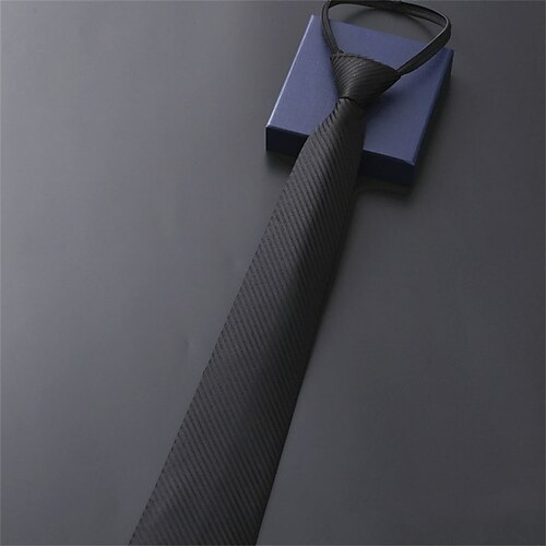 Arbeits-/Hochzeits-/Herrenkrawatte der Männer - gestreifter formaler Stil/moderner Stil/klassische Parteikrawatte hochwertige Geschäftsarbeitskrawatten für Männer rote Krawatte männliche Art und Weise formelle Krawatte Image