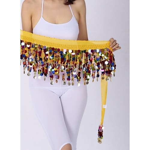 Bauchtanz Bauchtanz Hüft-Schals Damen Leistung Chiffon Pailetten Hüfttuch Image